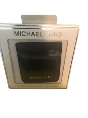 Michael Kors Phone Pocket Sticker, Adhesive backing, Card Holder - Black